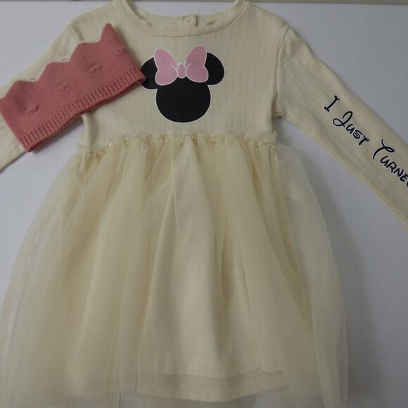 ZARA Disney Kids' Birthday Dress & Knit Crown Headband, Size 4 Years - Picture 1 of 3